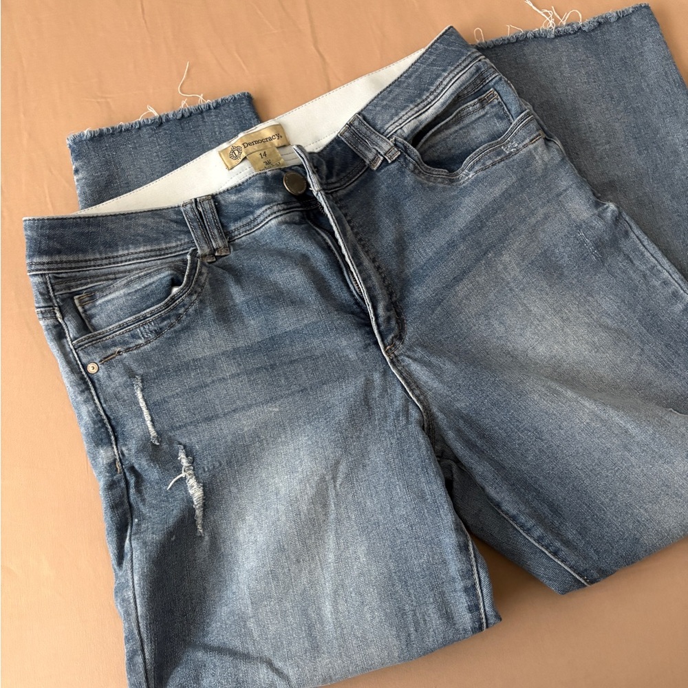 Democracy AB Technology Light Blue Distressed sz 14